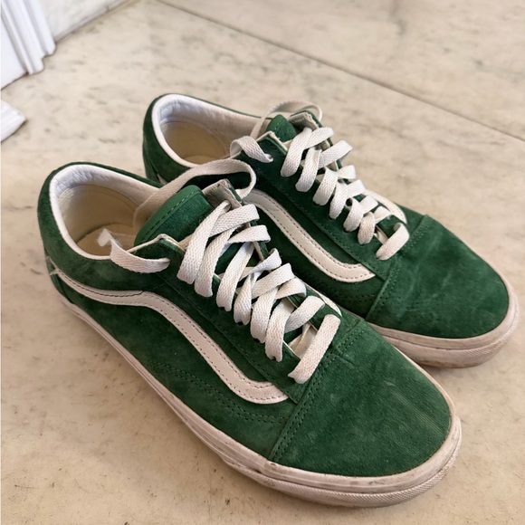Vans Shoes - Vans Green Suede Women’s Shoes